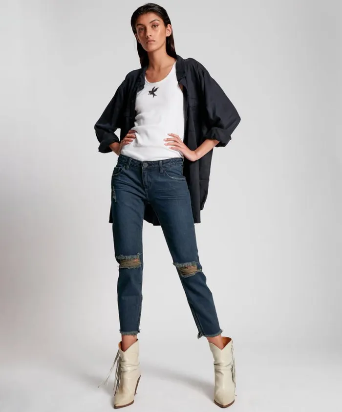 One Teaspoon Denim Jeans Women Freebirds Low Waist Rigid Skinny Jean 8211 Denim Jeans Black