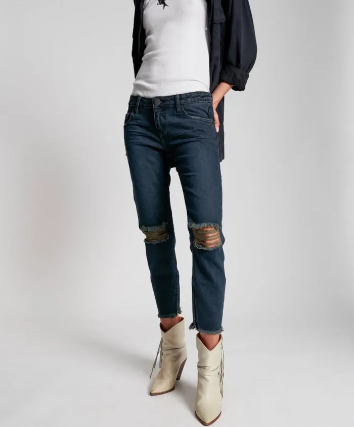 One Teaspoon Denim Jeans Women Freebirds Low Waist Rigid Skinny Jean 8211 Denim Jeans Black