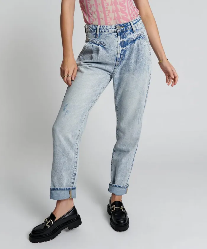 One Teaspoon Denim Jeans Women High Waist Vintage 80S Jeans Riveted Streetwalkers