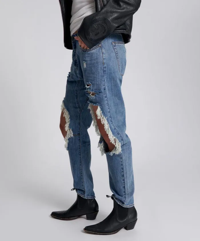 One Teaspoon Denim Jeans Women Johnny Blue Messed Up Saints Boyfriend Jeans