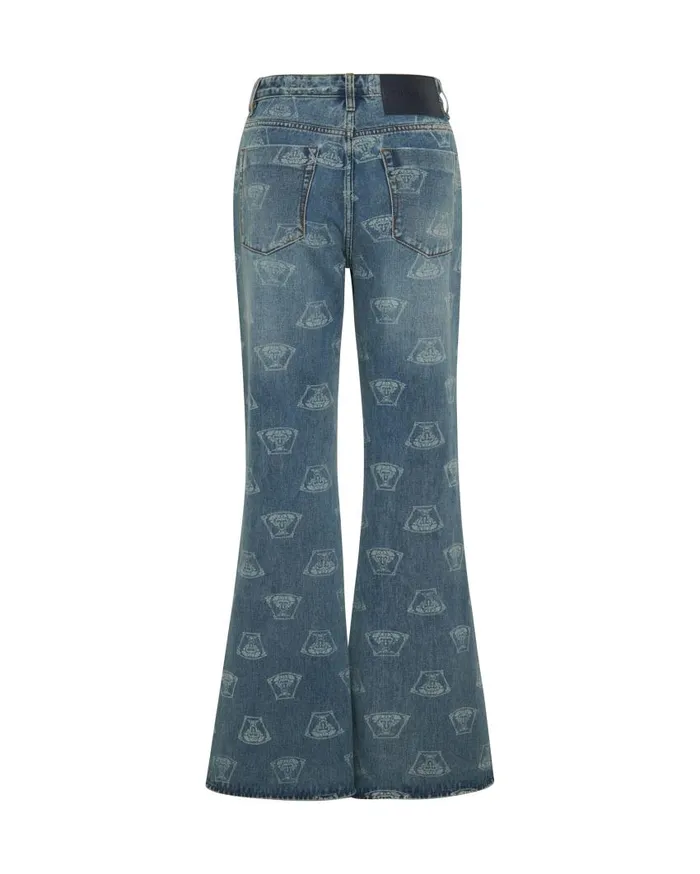 One Teaspoon Denim Jeans Women Low Waist Extreme Flare Jeans 8211 Medusa Marines