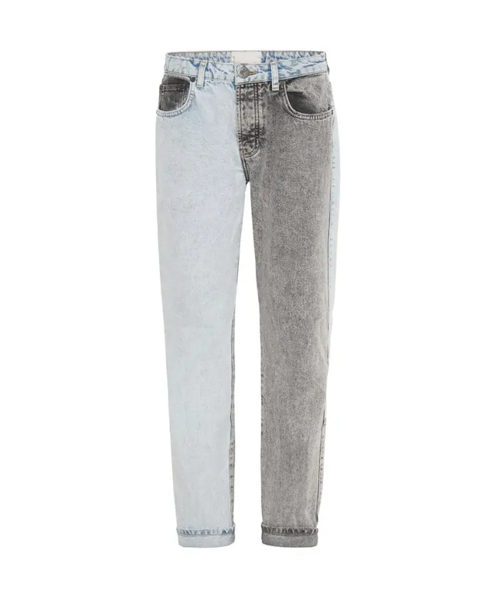 One Teaspoon Denim Jeans Women Miss Matched Truckers Straight Leg Jean