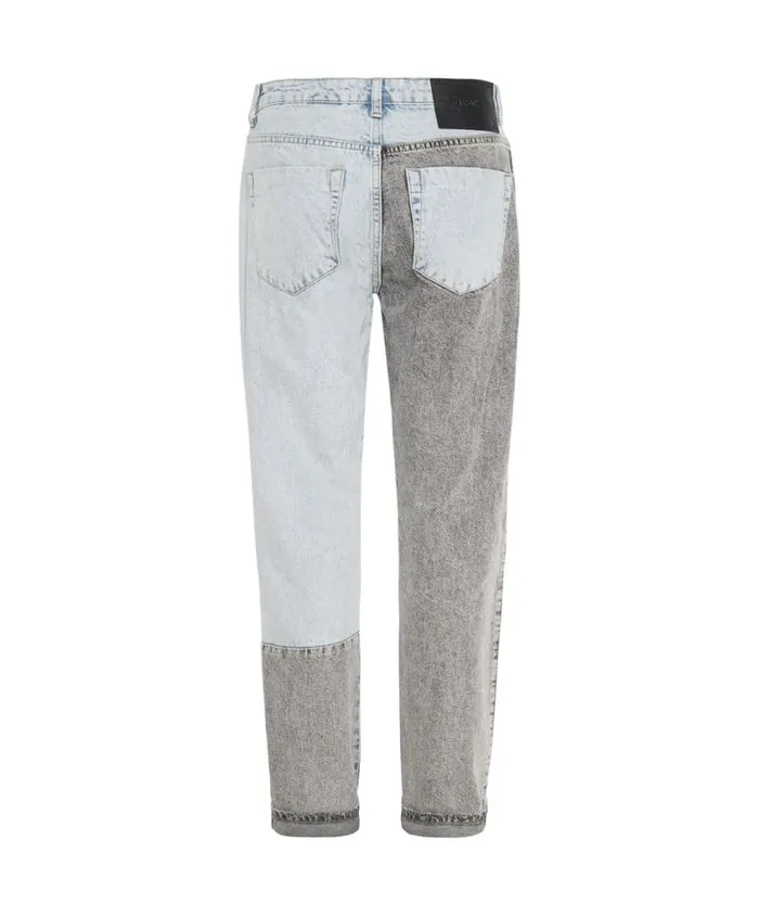 One Teaspoon Denim Jeans Women Miss Matched Truckers Straight Leg Jean