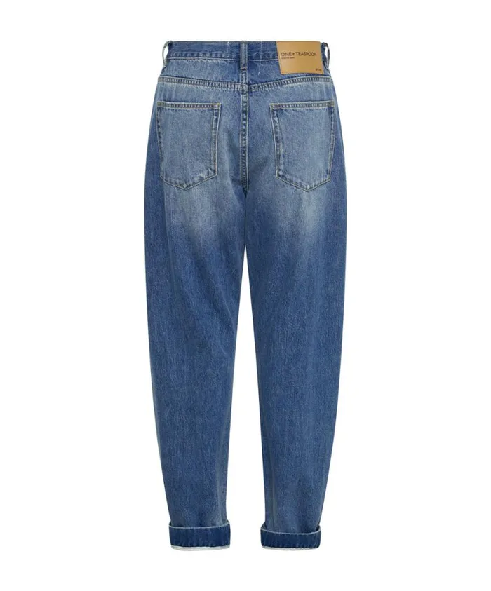 One Teaspoon Denim Jeans Women Pacifica Bandit Relaxed Denim Jeans