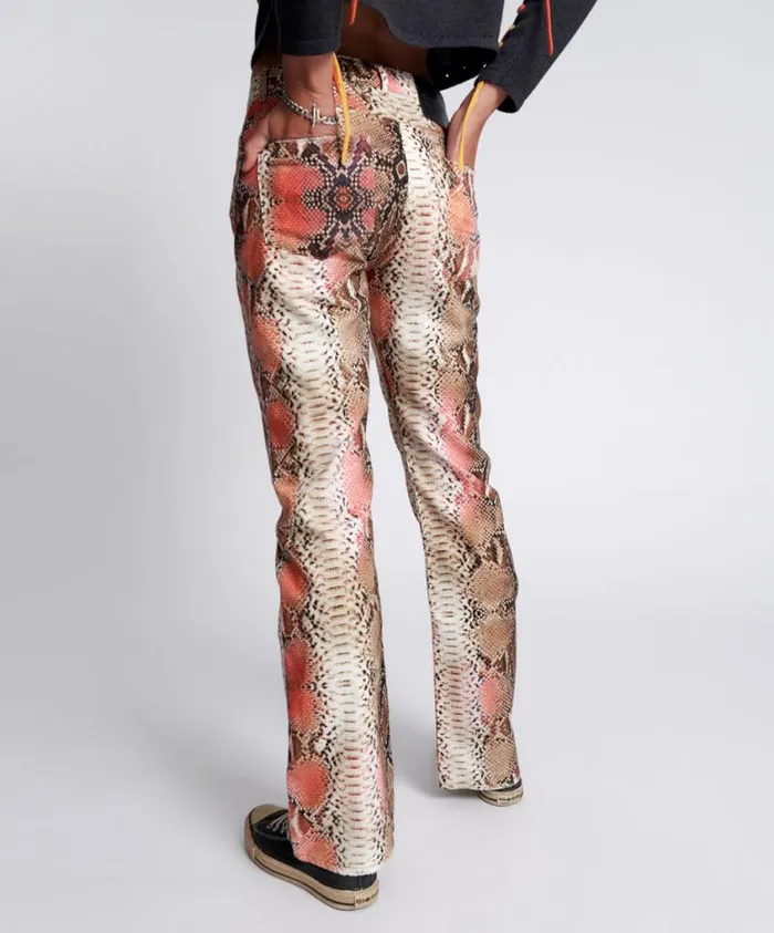 One Teaspoon Denim Jeans Women Serpent Charlie Slim High Waist Flared Jeans
