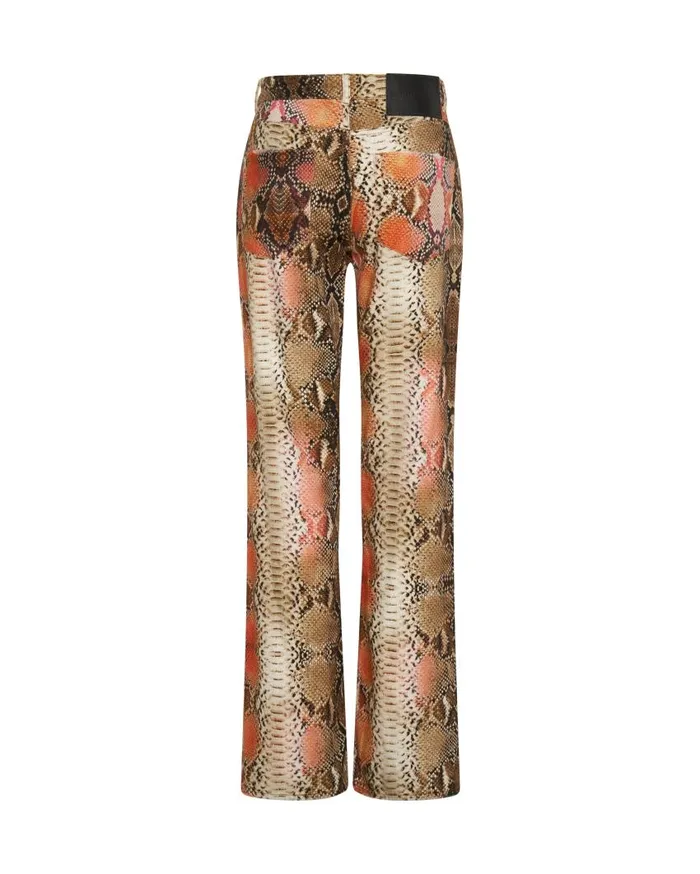 One Teaspoon Denim Jeans Women Serpent Charlie Slim High Waist Flared Jeans