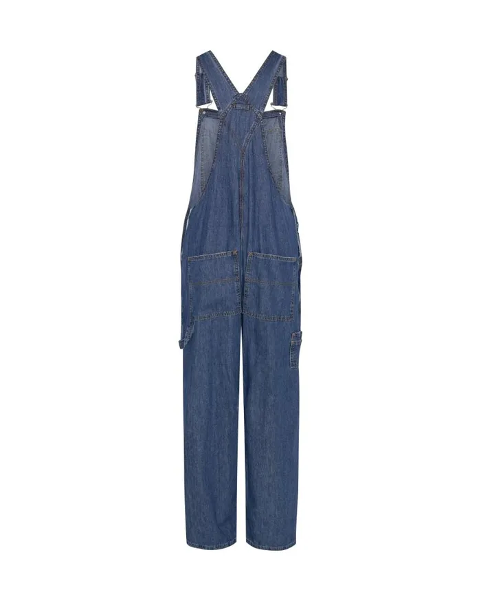 One Teaspoon Denim Jumpsuits Women Blue Night Stanton St Oversized Overalls