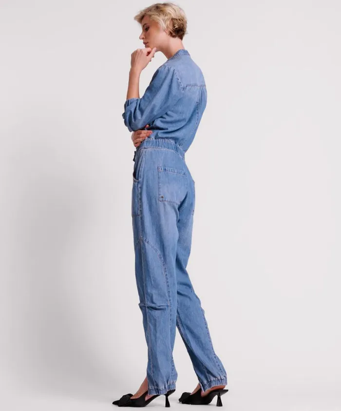 One Teaspoon Denim Jumpsuits Women Chambray Romance Zipped Up Jumpsuit