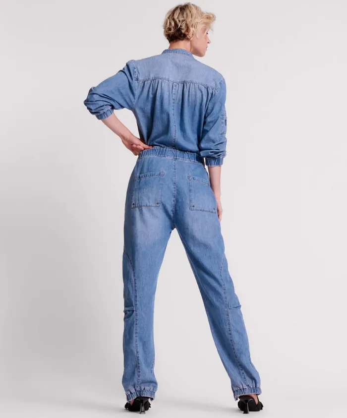 One Teaspoon Denim Jumpsuits Women Chambray Romance Zipped Up Jumpsuit