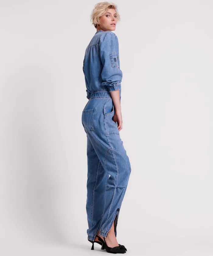 One Teaspoon Denim Jumpsuits Women Chambray Romance Zipped Up Jumpsuit