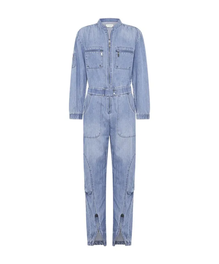 One Teaspoon Denim Jumpsuits Women Chambray Romance Zipped Up Jumpsuit