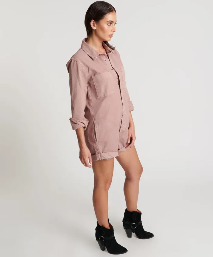 One Teaspoon Denim Jumpsuits Women Dirty Rose Prophecy Jumpsuit