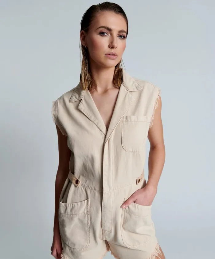 One Teaspoon Denim Jumpsuits Women Pink Tint Pallisades Overall