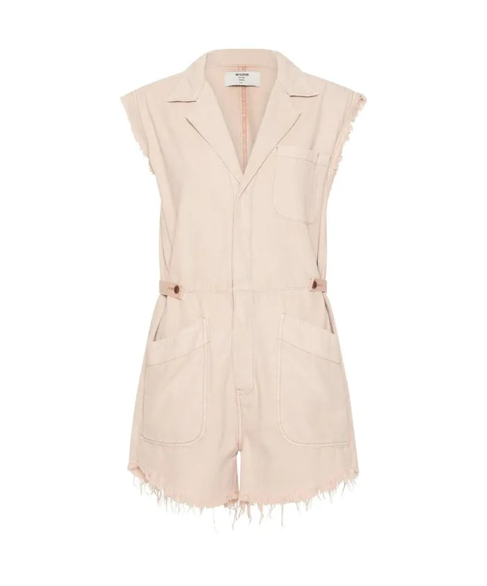 One Teaspoon Denim Jumpsuits Women Pink Tint Pallisades Overall