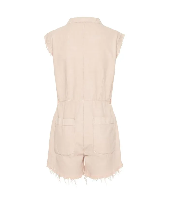 One Teaspoon Denim Jumpsuits Women Pink Tint Pallisades Overall