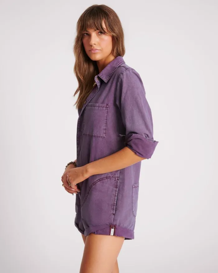 One Teaspoon Denim Jumpsuits Women Plum Canvas Prophecy Jumpsuit