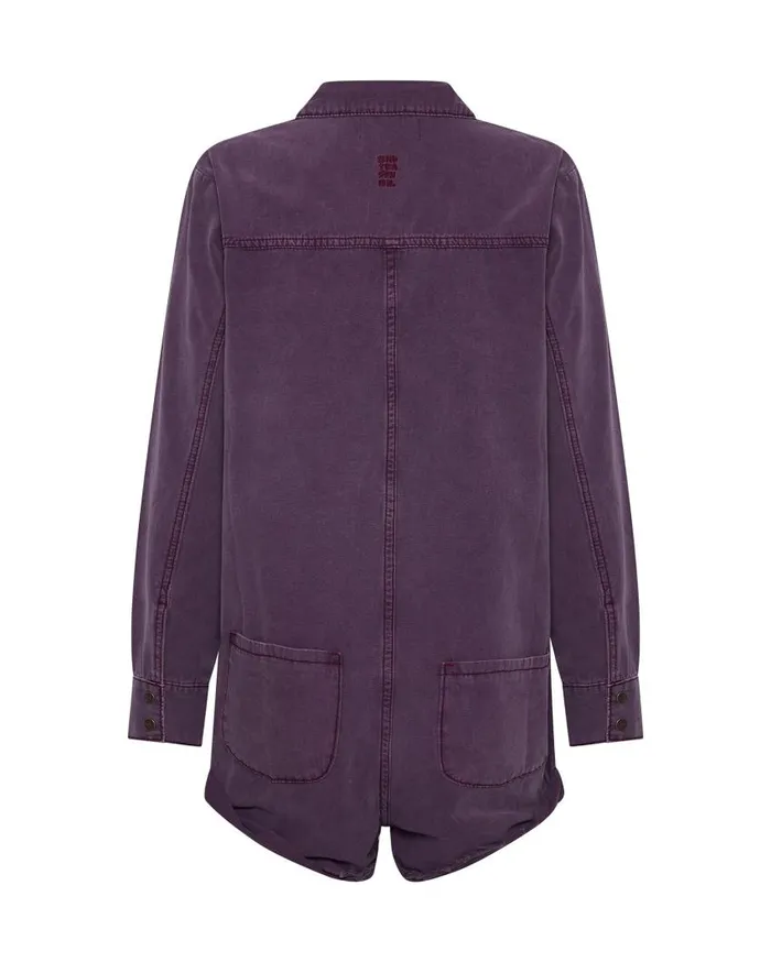 One Teaspoon Denim Jumpsuits Women Plum Canvas Prophecy Jumpsuit