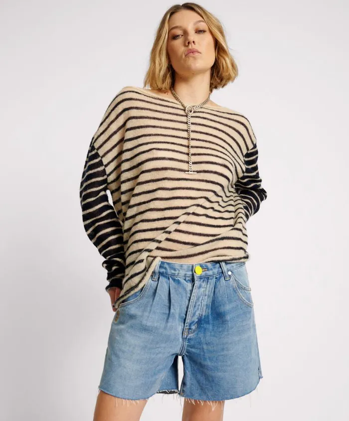 One Teaspoon Denim Shorts Women Blue Rapture Super Relaxed Shaker Short