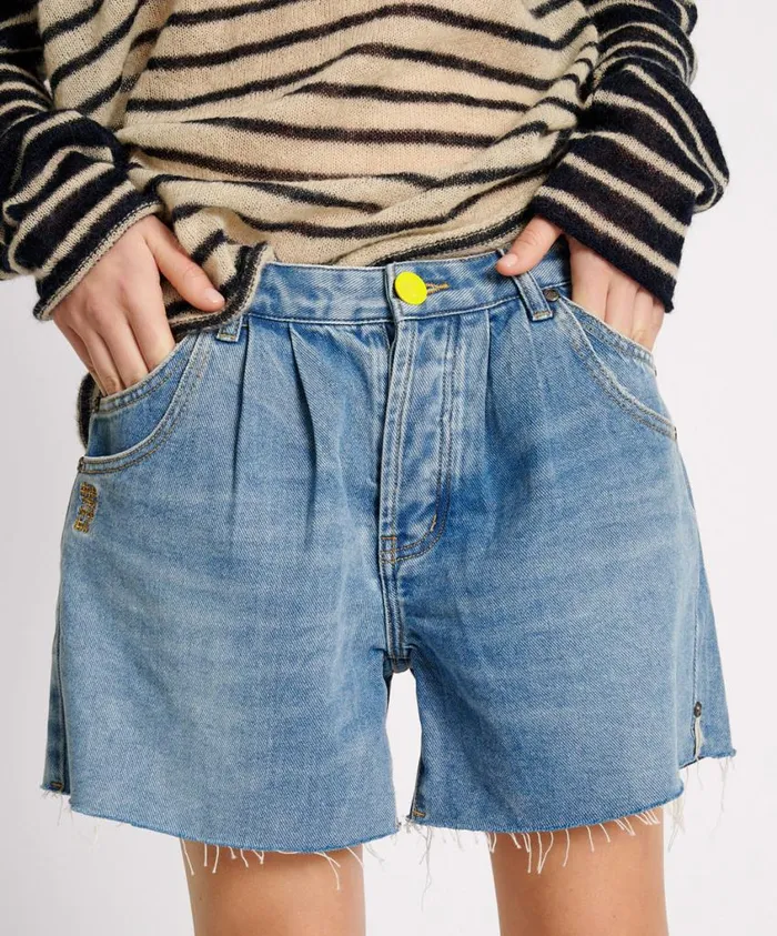 One Teaspoon Denim Shorts Women Blue Rapture Super Relaxed Shaker Short