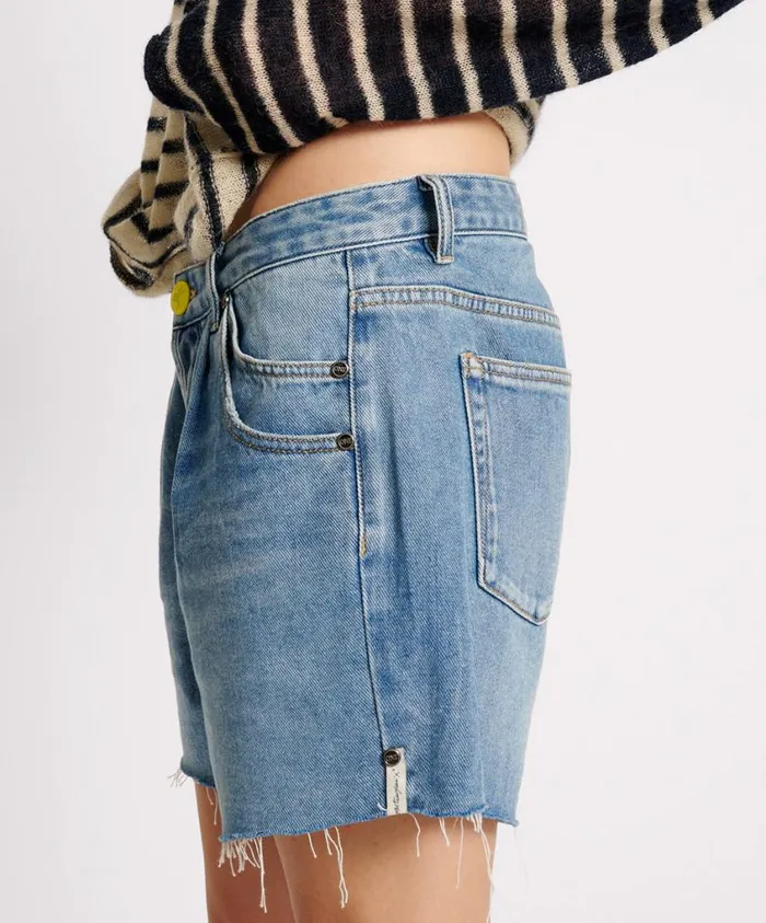 One Teaspoon Denim Shorts Women Blue Rapture Super Relaxed Shaker Short