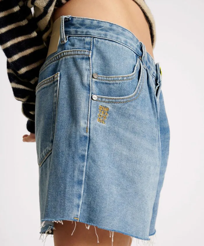 One Teaspoon Denim Shorts Women Blue Rapture Super Relaxed Shaker Short