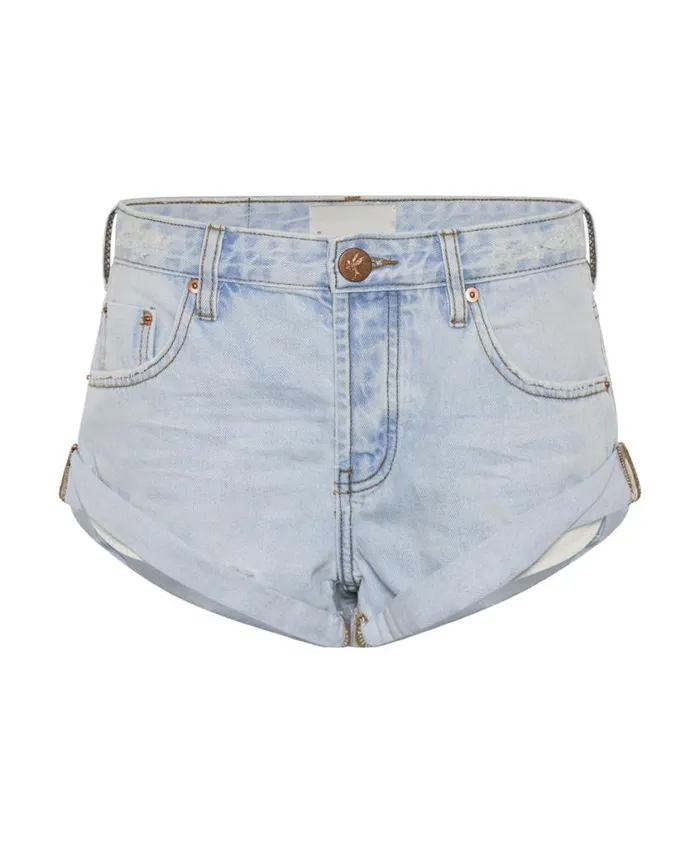 One Teaspoon Denim Shorts Women Casanova Bandits Low Waist Denim Short