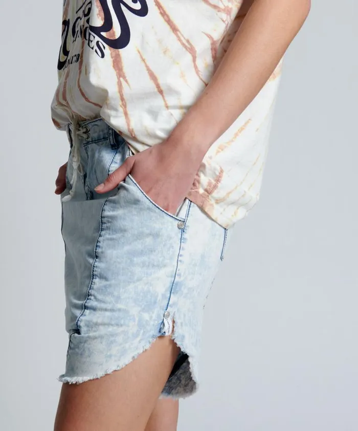 One Teaspoon Denim Shorts Women Classic Chambray Luxe Harem Short