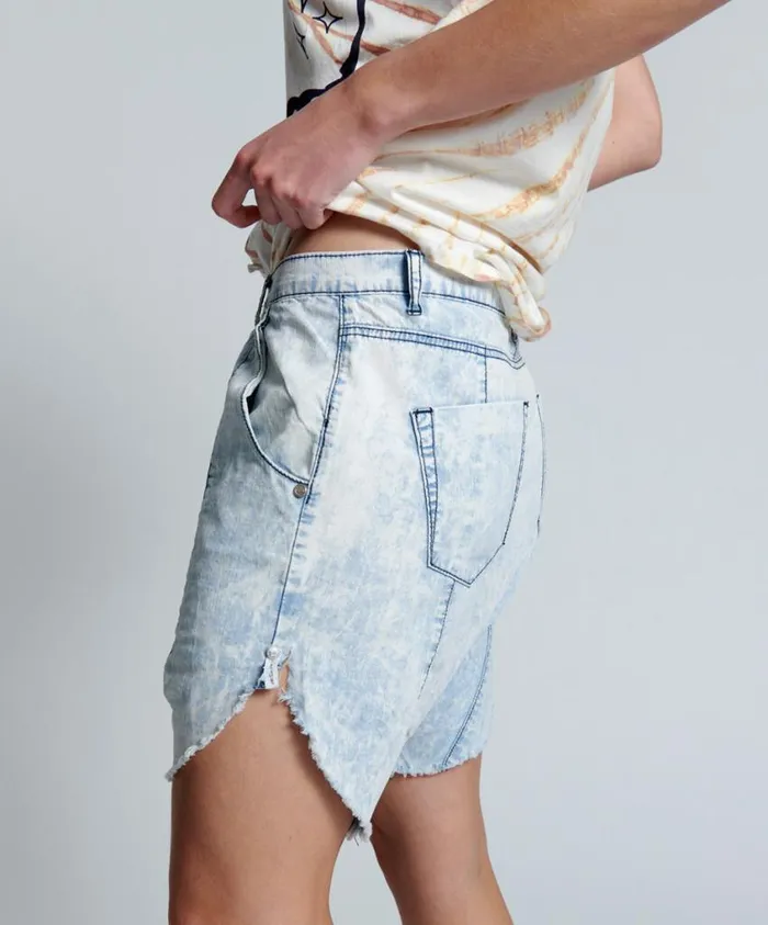 One Teaspoon Denim Shorts Women Classic Chambray Luxe Harem Short