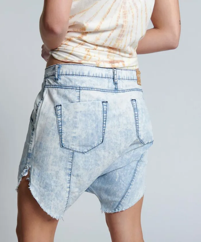One Teaspoon Denim Shorts Women Classic Chambray Luxe Harem Short