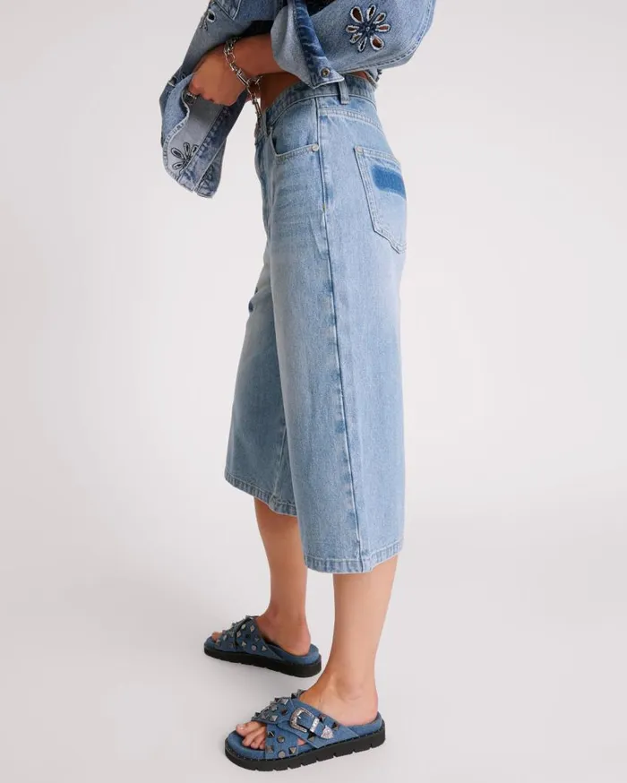 One Teaspoon Denim Shorts Women Cobaine 720039S Long Length Shorts