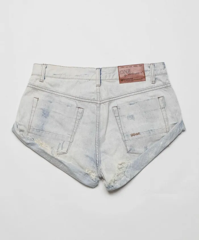 One Teaspoon Denim Shorts Women Diamonde Bandits Denim Short