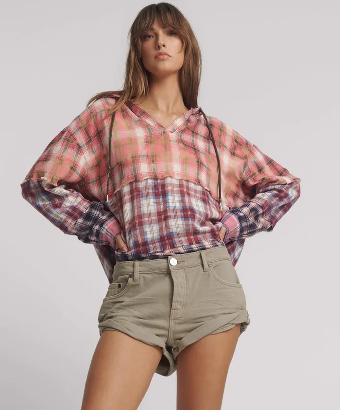 One Teaspoon Denim Shorts Women FADED KHAKI BANDITS LOW WAIST DENIM SHORTS
