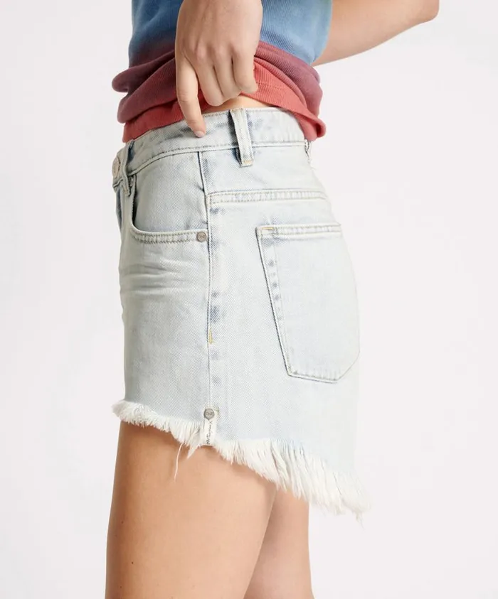 One Teaspoon Denim Shorts Women Florence Bonitas High Waist Denim Short