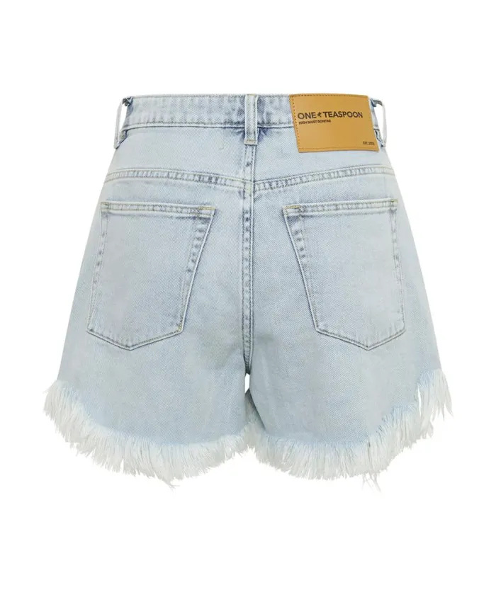 One Teaspoon Denim Shorts Women Florence Bonitas High Waist Denim Short
