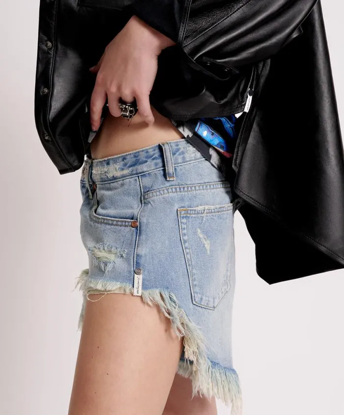 One Teaspoon Denim Shorts Women Hendrixe Rollers Denim Short