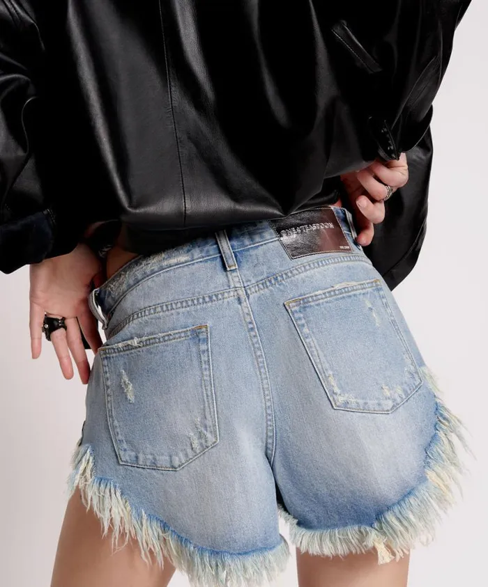 One Teaspoon Denim Shorts Women Hendrixe Rollers Denim Short
