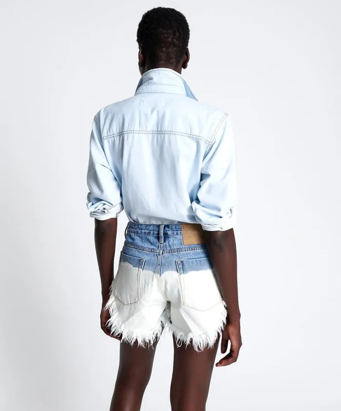 One Teaspoon Denim Shorts Women Hollywood Dip Dye Rollers Denim Short