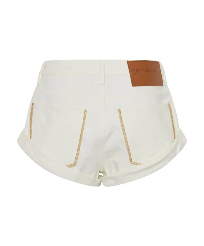 One Teaspoon Denim Shorts Women Pearl Bandit Low Waist Denim Short