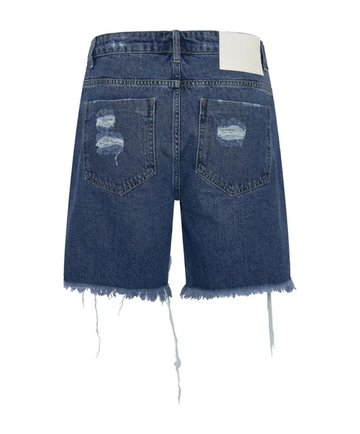 One Teaspoon Denim Shorts Women Rosewood Stevies Long Length Boyfriend Short