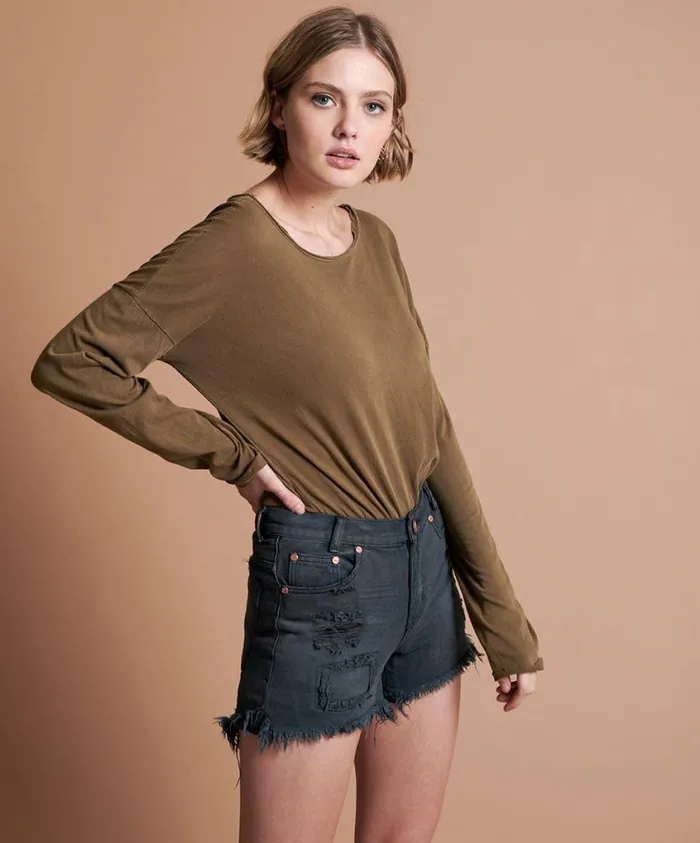 One Teaspoon Denim Shorts Women St Rebel Hawks 8211 Denim Shorts