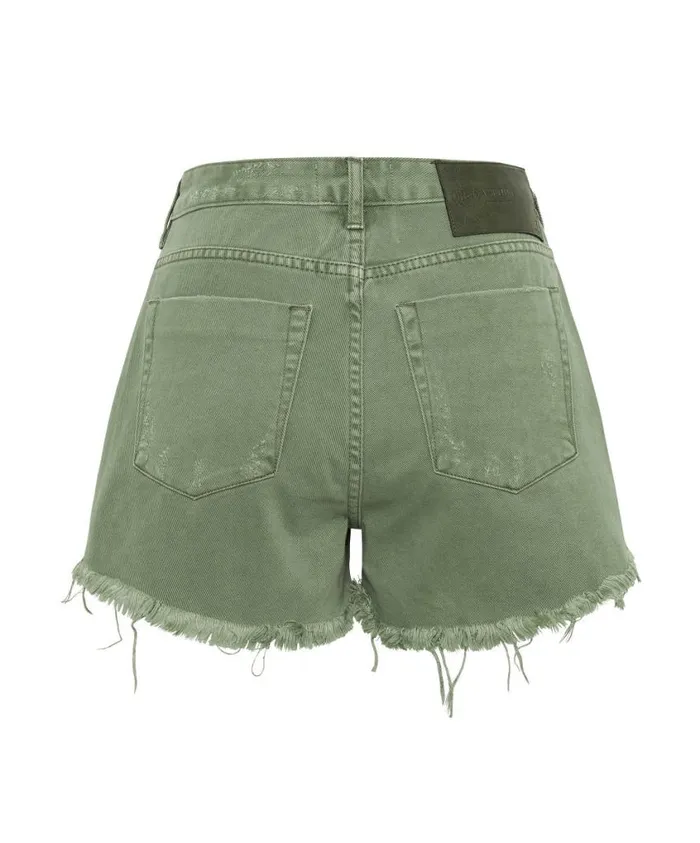One Teaspoon Denim Shorts Women Super Khaki Bonita High Waist Denim Short