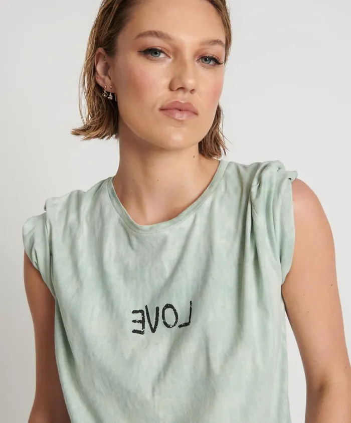 One Teaspoon Graphic Tees Women Love Stained Crew Tee