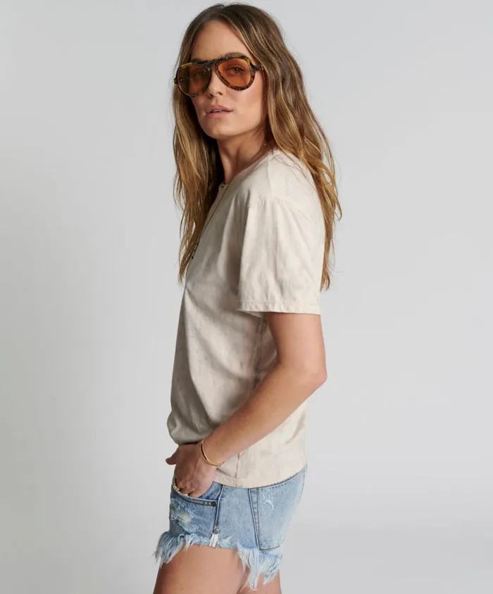 One Teaspoon Graphic Tees Women Love Stained Organic Cotton Crew Tee