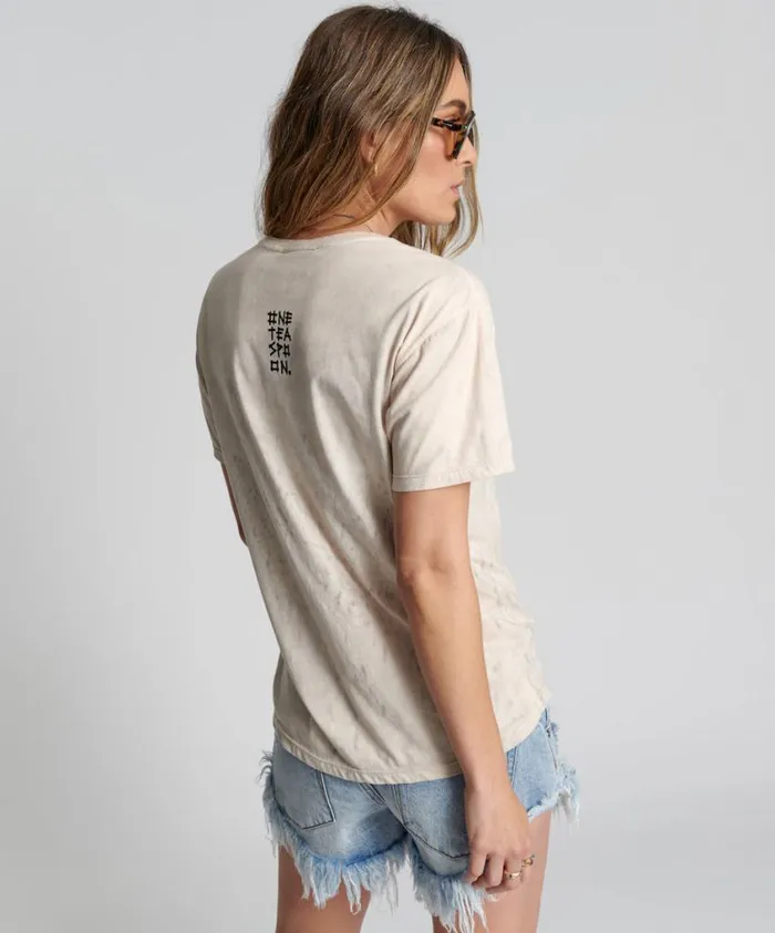 One Teaspoon Graphic Tees Women Love Stained Organic Cotton Crew Tee