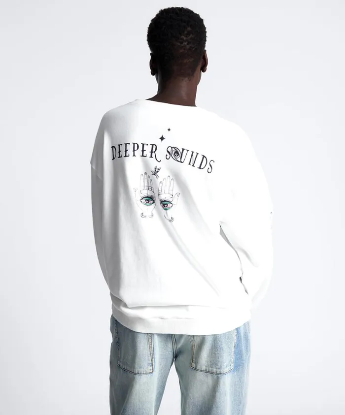 One Teaspoon Hoodies And Sweats Women Deeper Sounds Hand Of Wisdom Sweater