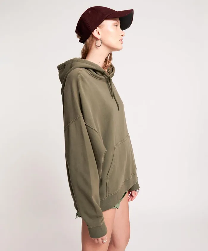 One Teaspoon Hoodies And Sweats Women Lightning Bolt Khaki Batwing Hoody