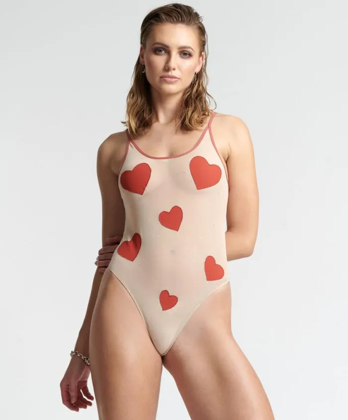 One Teaspoon Intimates Women Heartbreaker Mesh Bodysuit