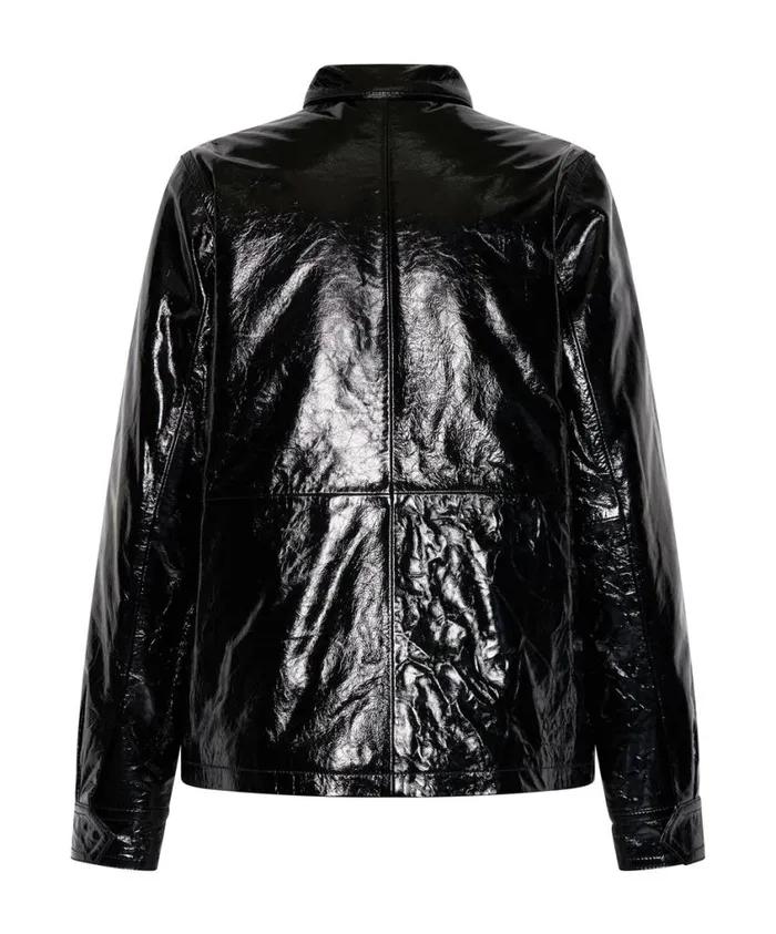 One Teaspoon Jackets Women Black Out Patent Leather Jacket