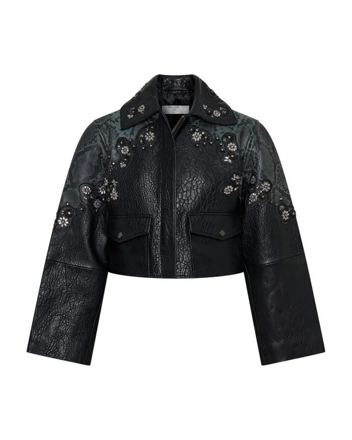 One Teaspoon Jackets Women Matador Leather Cropped Jacket