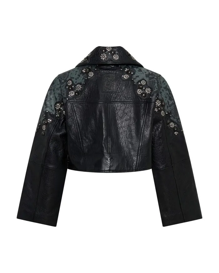 One Teaspoon Jackets Women Matador Leather Cropped Jacket